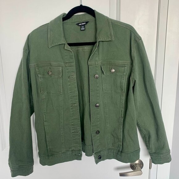 Joe Fresh Jackets & Blazers - Army  Green Denim Jacket
